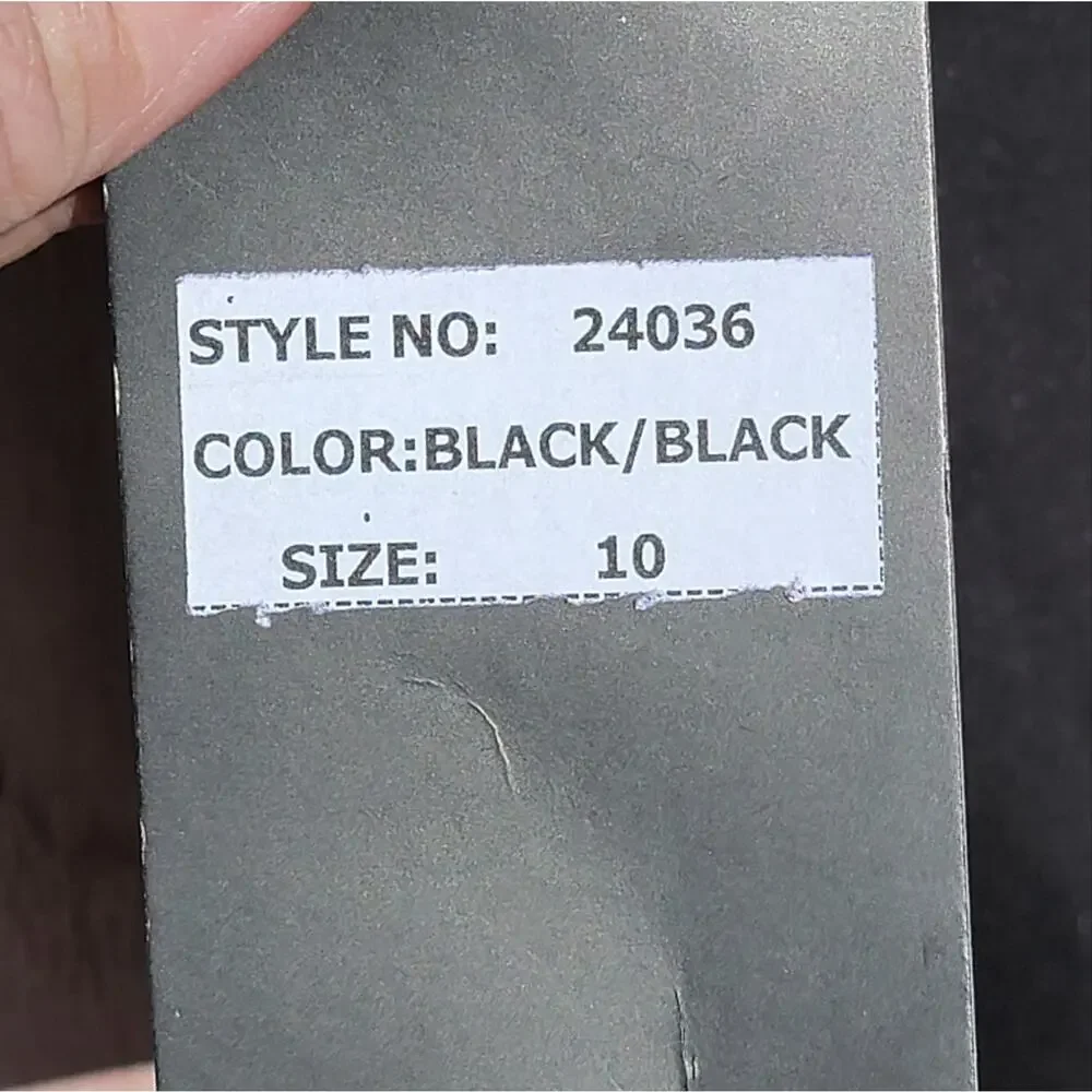 NWT La Femme Black Leather Crisscrossed 2 Piece Gown, Sz 10 - Picture 9 of 10